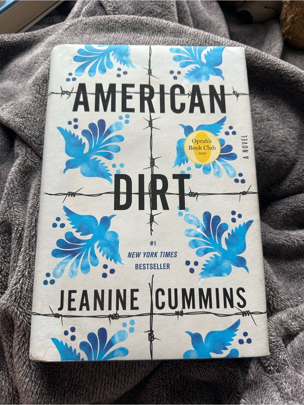 Jeanine Cummins "American Dirt" Hardcover Book - White & Blue